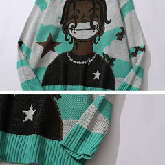 Harajuku vintage cartoon anime knitted sweater