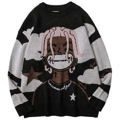 Harajuku vintage cartoon anime knitted sweater