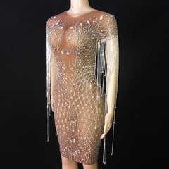 Crystals Chains Rhinestones Dress