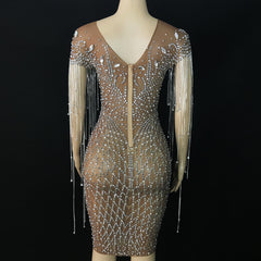 Crystals Chains Rhinestones Dress