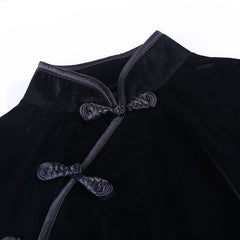 Velvet Vintage Chinese Style Bodycon mini Dress
