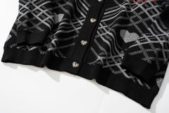 Streetwear Harajuku Heart button Sweater cardigan