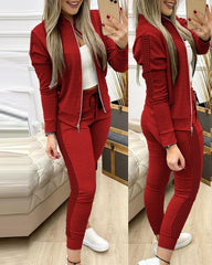 Two Piece Set Outfits Autumn Women track set