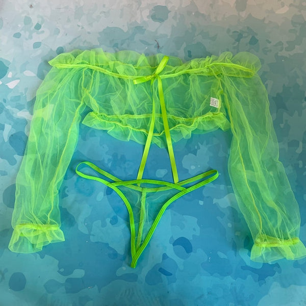 Rosalie Ruffle Lace Lingerie Set Two-piece