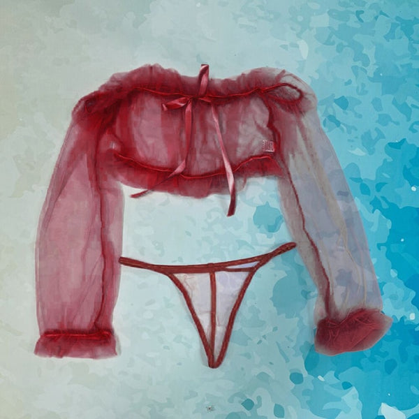 Rosalie Ruffle Lace Lingerie Set Two-piece