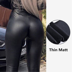 PU Leather Leggings Push Up