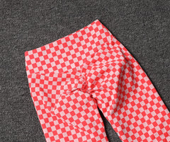 Plaid Checker Pattern Leggings 5 Colors