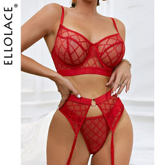 Sexy Erotic Lingerie Plaid lingerie set