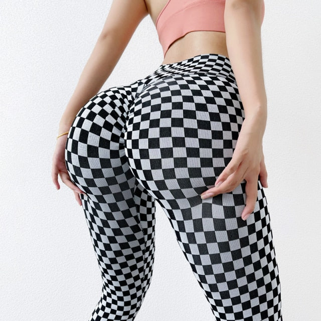 Plaid Checker Pattern Leggings 5 Colors