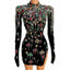Isabella Royale Jewel Crystal Cascade Mini Dress