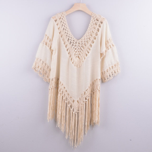 Solara Crochet Beach Cover-Up One-piece