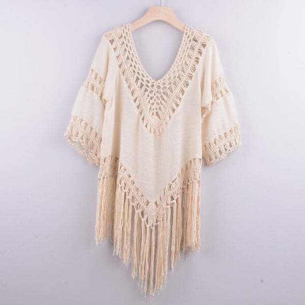 Solara Crochet Beach Cover-Up One-piece
