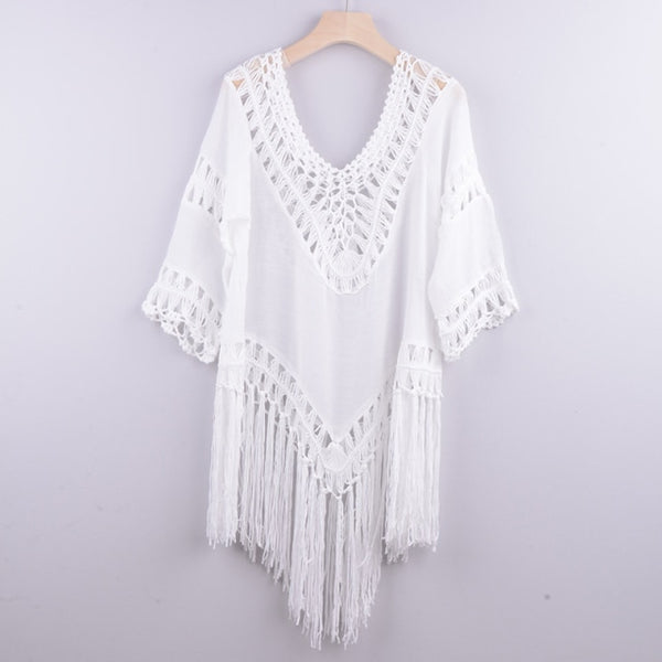 Solara Crochet Beach Cover-Up One-piece