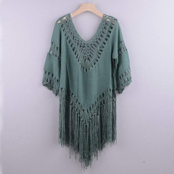Solara Crochet Beach Cover-Up One-piece