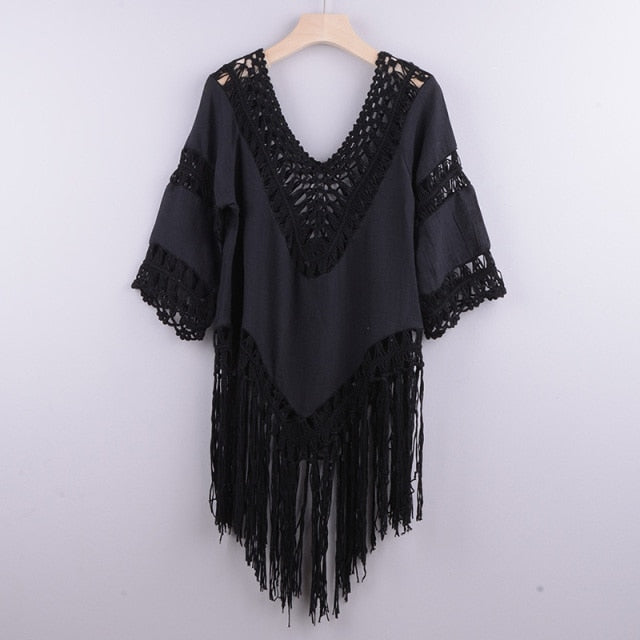 Solara Crochet Beach Cover-Up One-piece