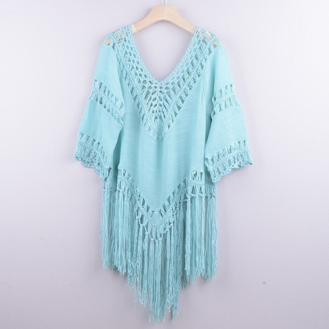 Solara Crochet Beach Cover-Up One-piece