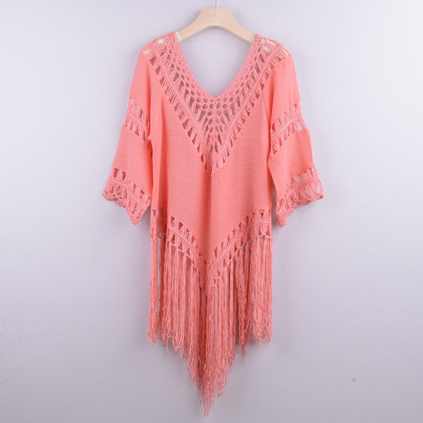 Solara Crochet Beach Cover-Up One-piece