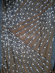 Shining Pearl Rhinestones Transparent Fringes Mini Dress