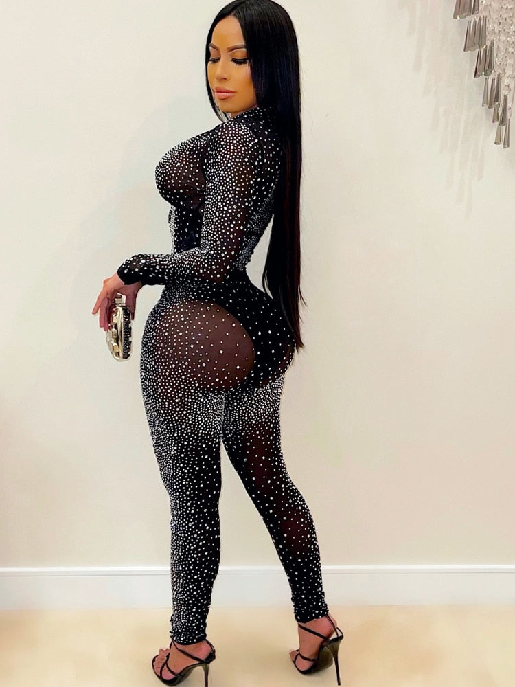 Luna Midnight Crystal Seduction Pants Set Two-Piece