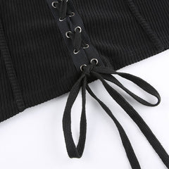 Black Bodycon Long Sleeve Knitted Mini Dress