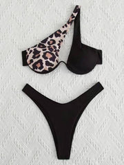 Rib Bikinis Women Push Up Swimsuit Two Piece