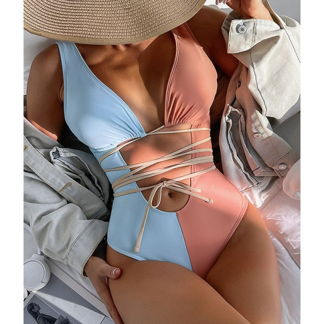 Plunging One Piece Swimsuit Main image