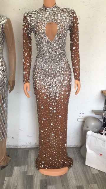 Celestia Crystal Illusion Evening Gown