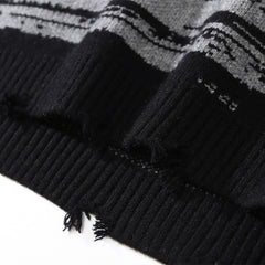 Harajuku Sweater Couples Retro Illusion Print Pullover