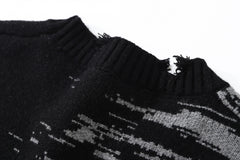 Harajuku Sweater Couples Retro Illusion Print Pullover