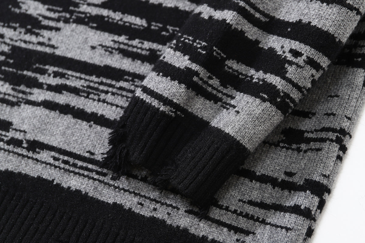 Harajuku Sweater Couples Retro Illusion Print Pullover