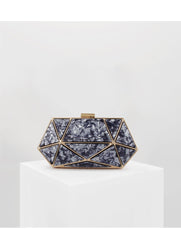 Brown Blue Red White Color Acrylic Clutches