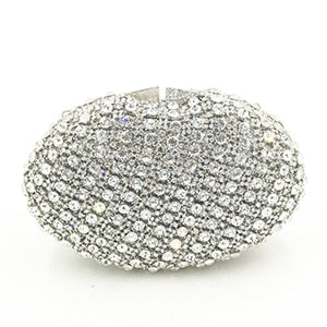 Oval Crystal Clutch