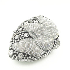 Luxury Crystal Silver elephant Clutch