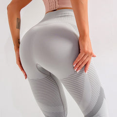 Mesh Leggings High Waist Seamless